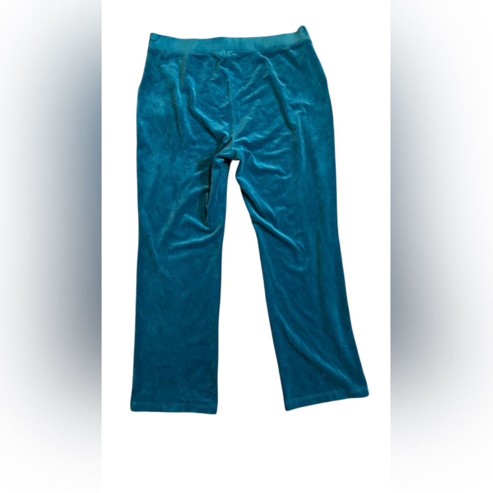 Juicy Couture Y2K Velour Track Pants Blue Turquoise XXL Lounge Cozy - Picture 3 of 7